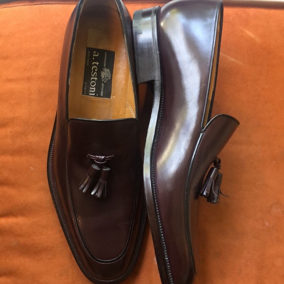 New A. Testoni Brown Leather Loafer size 10.5 main image 6